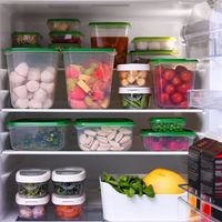 宜家普塔冰箱保鲜盒塑料密封收纳盒子厨房水果食品盒大小17件套装