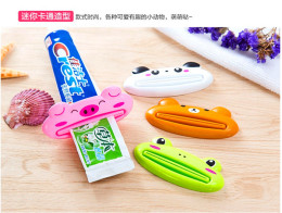 韩版懒人卡通动物手动挤牙膏器洗面奶挤压器 牙膏挤出器 单个装