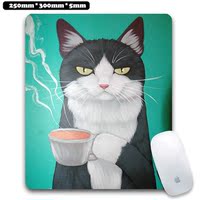 艺术时尚鼠标垫超大加厚鼠标垫游戏鼠标垫包邮 热奶茶 猫咪猫星人