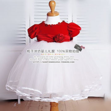 重手工缝制15米面料做成的高端公主裙女童婚纱礼服1-3岁