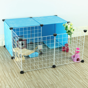 DIY魔片 铁网片宠物笼子猫狗荷兰猪兔子豚鼠龙猫松鼠通用笼子围栏