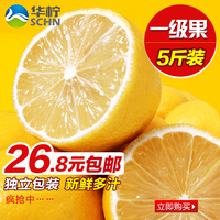 【一级果5斤装】华柠四川安岳柠檬尤力克黄柠檬5斤装