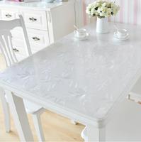 桌70*70进口磨砂PVC透明水晶板桌面玻璃防水油桌布餐台办公茶几胶