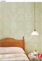 进口日本山月墙纸 清新豆绿白色大花墙纸客厅卧室餐厅壁纸FE4015