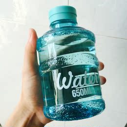 韩国创意饮水机水桶杯子塑料男女学生水壶运动便携随手杯简约带盖